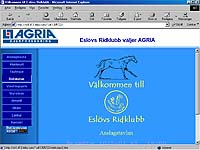 Esl&ouml;vs Ridklubb, ytterligare en i raden av svenska ridklubbar som sett behovet av att synas p&aring; Internet - 1999